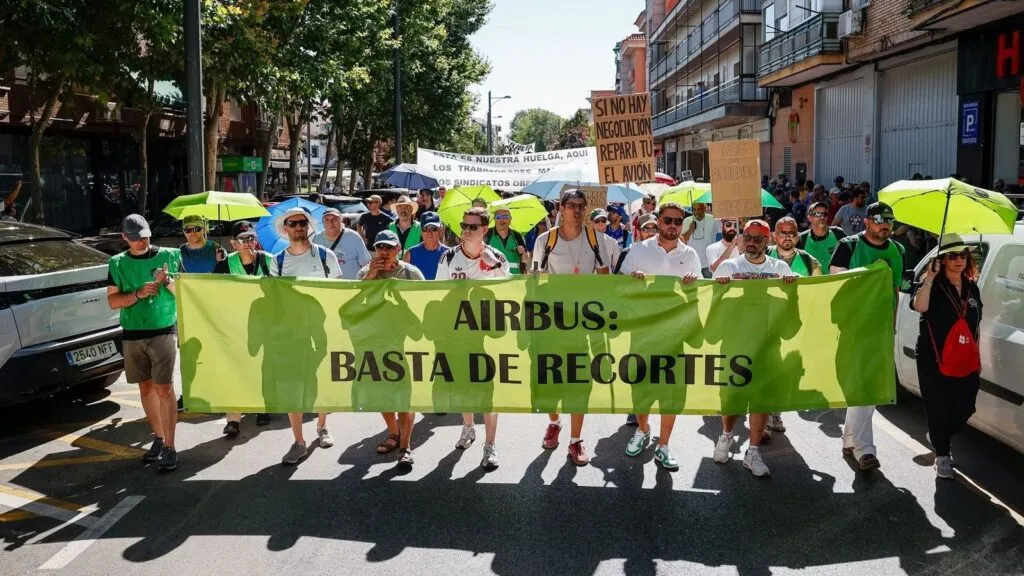Huelga en Airbus se extiende a todas sus plantas en España